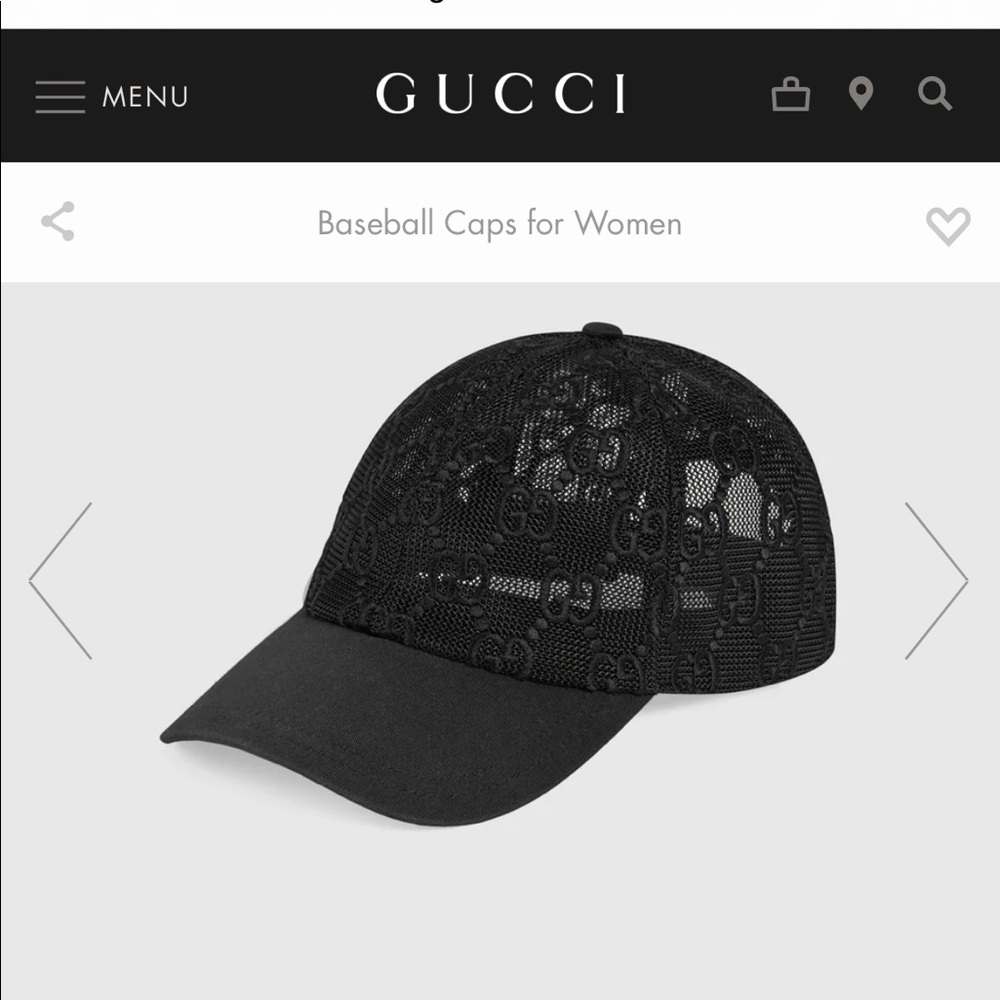 Women’s Gucci GG embroidered baseball hat